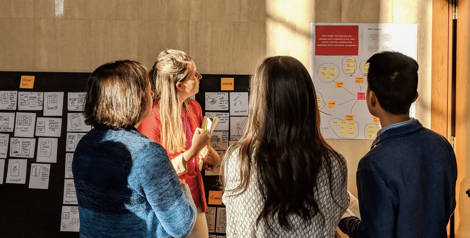 Slide deck showing feedback from Premera Blue Cross after the three-concept presentation, indicating VR was not a feasible direction